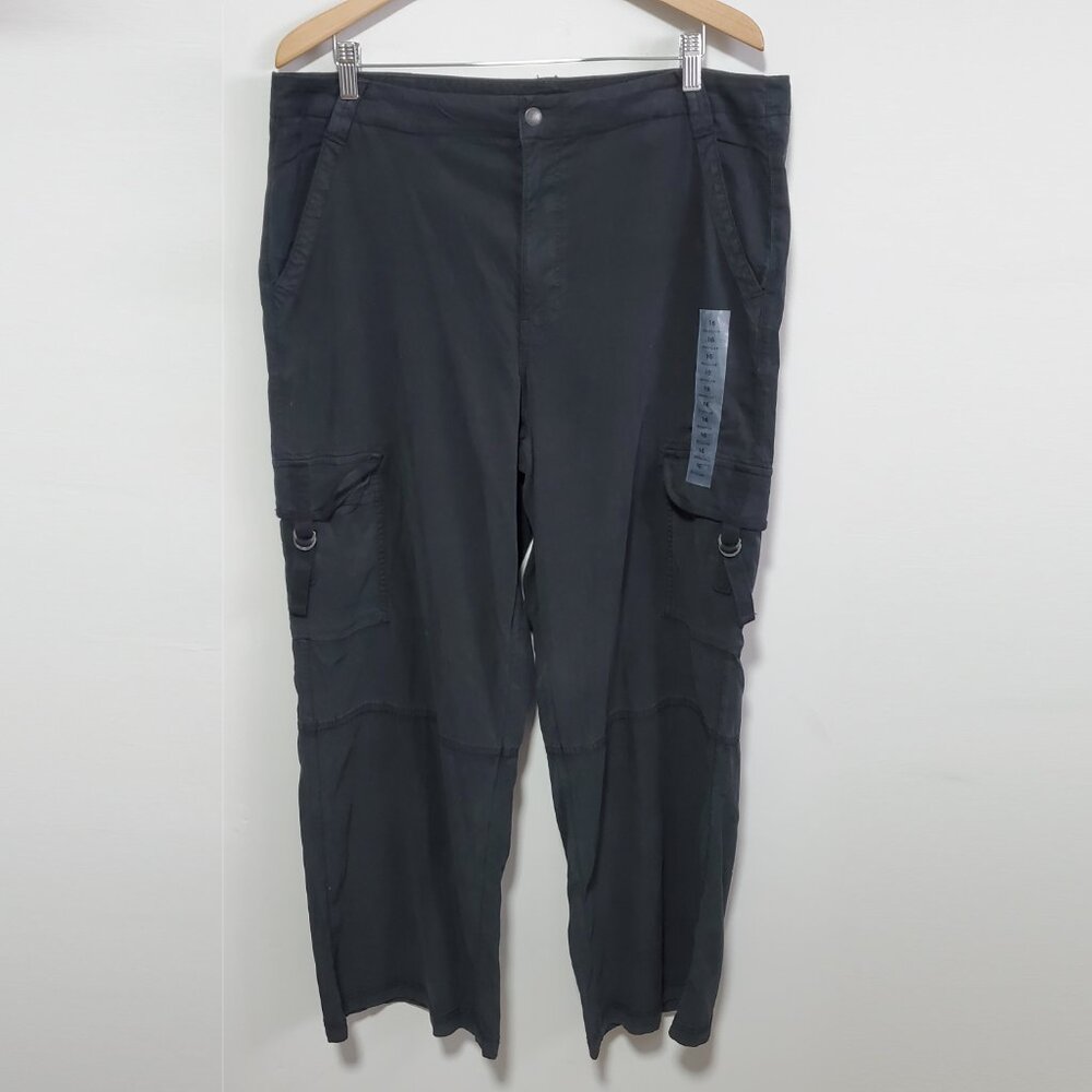 AMERICAN EAGLE NWOT Super High-Rise Baggy Wide Leg Pant Cargo Women's 16 x 31.5" - Picture 2 of 16